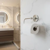 Açık Kağıt Havluluk Krom Gümüş Metal Duvara Monte Vidalı Banyo Tuvalet Mutfak Kağıt Havluluk 25 cm thumbnail 5