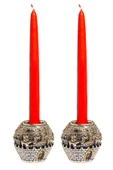 Kırmızı 2'li Şamdan Mum - 1