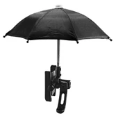 Siyah Ayna Bağlantılı Şemsiyeli Ayarlı Telefon Tutucu Aliminyum A+++ Kalite thumbnail 3