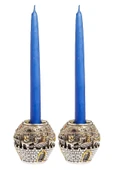 Mavi 2'li Şamdan Mum - 1