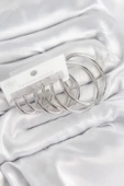 pilelistore Pirinç Halka Model Gümüş Renk Kadın Set Küpe - TJ-BKP11052 - 1