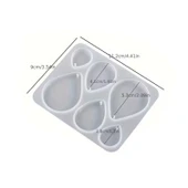 Epoksi Silikon Kalıp Çoklu Anahtarlık Damla Model Delikli Kolye Küpe Kalıbı - 2