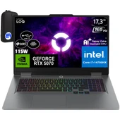 Lenovo Loq 17IRX10 I7-14700HX 64GB Ram 512GB SSD RTX5070 8gb (115W) 17,3" Fhd 165Hz WIN11 Pro 83JH006HTREP5 + Elektropasaj Çanta - 1