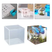 Epoksi Silikon Kalıp Küp Modeli 4x4x4 CM thumbnail 1