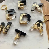 Epoksi Çoklu Silikon Kalıp Düz L Harfi Anahtarlık Reçine Seri Döküm Kalıbı 4 CM 10 Lu thumbnail 2