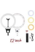 Fuchsia FM-12R Kumandalı 30 cm Işıklı Telefon Tutucu Ring Light thumbnail 3