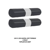 Endüstriyel Hantal Çöp Poşeti 100x150 Siyah 2 Rulo - 1