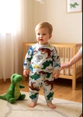 Dinazor Desenli Erkek Bebek Pijama Takım - 2