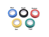 5 Adet Elektrik Bandı, Pvc İzole Bant, 0.13x18mm, 10 Metre (Renkli), 600 V, 80 Derece, thumbnail 3