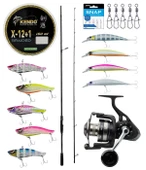 Yek Outdoor Pro Spin Seti Okuma Hakai Super Light Spin 8'0'' 243cm 7-28gr 2 Parça Olta Kamışı-Savage Gear SGS8 4000 FD 8+1BB Olta Makinesi - 1