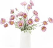 Yapay Çiçek Gelincik Çiçeği Gülkurusu Renk 3 Çiçek 1 Tomurcuk 59Cm thumbnail 1