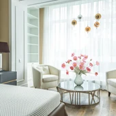 Yapay Çiçek Gelincik Çiçeği Gülkurusu Renk 3 Çiçek 1 Tomurcuk 59Cm thumbnail 7