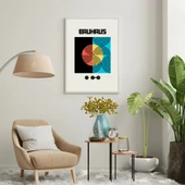 Bauhaus Gece Karanlığı Duvar Tablosu Çerçeveli 3'lü Set Beyaz Renk 30 x 42 Boyut/Ebat - 1