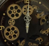 pilelistore Saat Çarklı Köstek Duvar Saati Dekoratif Ev Ofis Hediyelik - 2