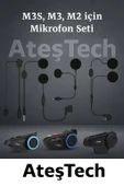 M2 - M2C - M3 - M3S Intercom Serileri Için Yedek Kulaklık Mikrofon Seti - 1