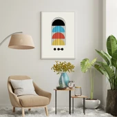 Bauhaus Gece Karanlığı Duvar Tablosu Çerçeveli 3'lü Set Beyaz Renk 30 x 42 Boyut/Ebat - 3