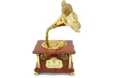 pilelistore Gramofon Ayaklı Müzikli Vintage Müzik Kutusu Hediyelik - 1