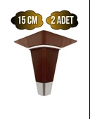 İrem Kahverengi Krom 15cm Plastik Ayak Mobilya Masa ve Dolap Ayağı(KAHVERENGİ KROM)(15CM) Kahverengi 15cm 15cm - 2 ADET thumbnail 1