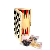 pilelistore Ahşap Tavla Satranç Takım Seti - 1