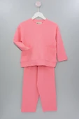 Fitilli Cepli Toz Pembe Kız Çocuk Pijama Takımı thumbnail 1