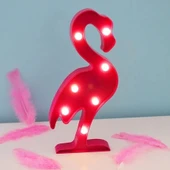 pilelistore Led Işıklı Flamingo Gece Lambası Dekoratif Aydınlatma - 2