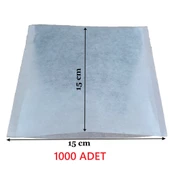 Çay Demleme Filtresi Boş Demlik Poşeti Büyük Endüstriyel Boy Kazan Galoşu Bonesi 15x15 cm 1000 Adet Ev Otel Cafe Horeca - 1