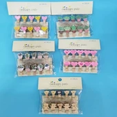 pilelistore Figürlü İpli Notluk Mandal Fotoğraf Mandalı - 2