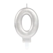 pilelistore Parti Aksesuar 0 Rakam Mum Gümüş Renk - 1