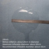 pilelistore Parti Malzemeleri Rose Gold Renk Simli Yuvarlak Şeffaf Balon 24 İnç - 4