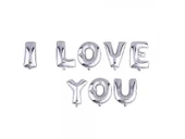 pilelistore Parti Aksesuar I Love You Folyo Balon Gümüş Renk 35 CM - 1