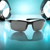 Di Caprio DC4028BLACK Siyah Oval Esnek Yarım Çerçeve Polarize Camlı Erkek Güneş Gözlüğü - 4