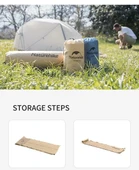 Naturehike Ultralight Çift Kişilik Şişme Kamp Matı 185*130*2.5 cm Sarı - 5