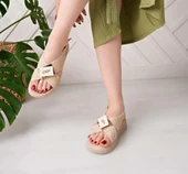 Cate Bej Hasır Cilt Sandalet thumbnail 2