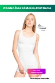2 Beden İnce Görünüm Kalın Askılı Kadın Atlet Korse Sıkılaştırıcı Şekillendirici Esnek Toparlayıcı thumbnail 1