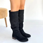 Winda Siyah Süet Körüklü Çizme thumbnail 4