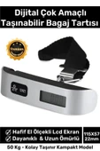 Premium Seyahat Bavul Ağırlık Tartı Dijital Lcd Ekran Çok Amaçlı Taşınabilir Bagaj Tartısı Max 50 Kg - 1