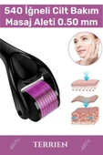 Derma Roller Titanyum Uçlu 540 İğneli Cilt Bakım Vücut Yenileme Masaj Aleti 0,50 mm - 1