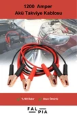 Premium Seri %100 Bakır Kalın Kablo 1200 Amper Güçlü Araç Oto Akü Takviye Hızlı Şarj Kablosu 1 Adet - 1