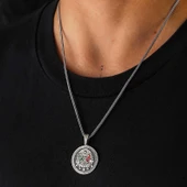 pilelistore 925 Ayar Gümüş Osmanlı Armalı Erkek Kolye - 1