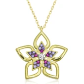 pilelistore ​Gümüş Gold Çiçek Kadın Kolye - 1