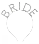 pilelistore Bekarlığa Veda Mega Boy Kristal Taşlı Gümüş Bride Taç Gelin Tacı 20X21 cm - 1