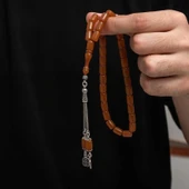 pilelistore Gümüş Püskül Sıkma Kehribar Tesbih - 4