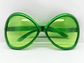 pilelistore Yeşilçam Temalı Parti Gözlüğü Yeşil Renk 7x16 cm - 1