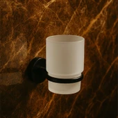 Diş Fırçalık Plastik Hazneli Banyo Wc Duvara Monte Vidalı Dübel Dahil Siyah Tekli Aksesuar thumbnail 8