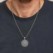 pilelistore Gümüş Viking Pusula Erkek Kolye - 3