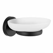 Siyah Metal Duvar Tipi Sabunluk Banyo Tuvalet Mutfak İçin Modern ve Dayanıklı Duvara Monte Sabunluk - 2
