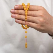 pilelistore Yuvarlak Sıkma Kehribar Tesbih - 1