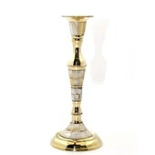 pilelistore Tekli Pirinç Sedefli Şamdan - 1