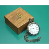 pilelistore Ahşap Kutulu Köstekli Saat - 1