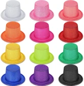 pilelistore Karışık Renk Simli Silindir Parti Şapkaları (12 Adet) thumbnail 1
